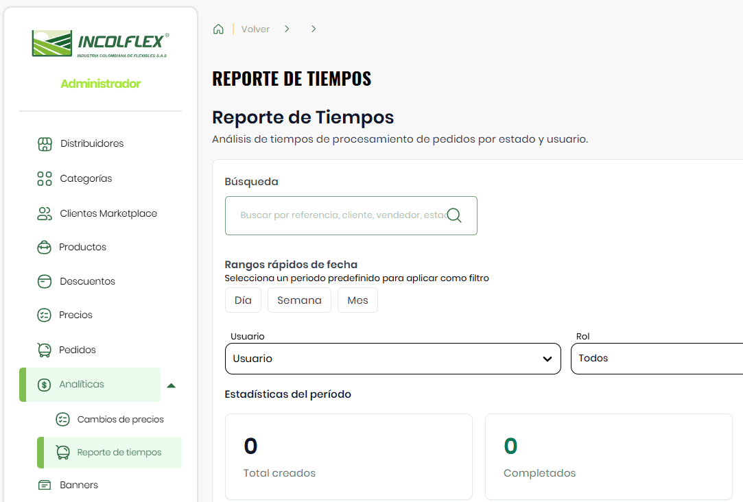 Captura de Incolflex usada como contexto visual de trabajo profesional.